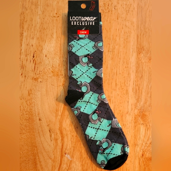 Invader Zim Novelty Crew Socks Unisex - Picture 1 of 3